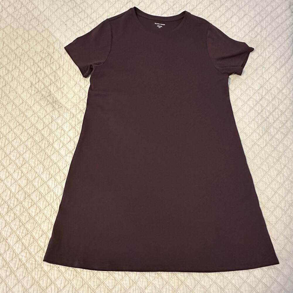 Eileen Fisher Dark Brown T-shirt Dress Size Medium